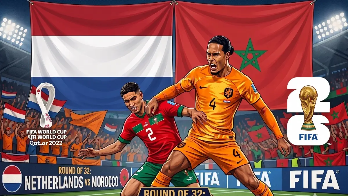 Prediksi Skor Belanda vs Maroko di Babak 32 Besar Piala Dunia 2026: Ancaman Singa Atlas untuk Oranje (GEMINI AI)