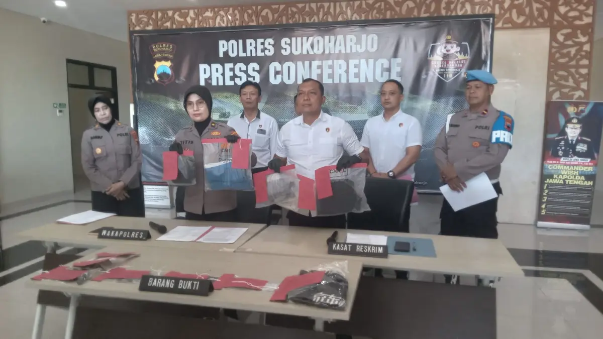 Gelar perkara kasus pencabulan oleh ayah kepada anak kandung di Mapolres Sukoharjo, Selasa (30/6). (IWAN KAWUL/RADAR SOLO)