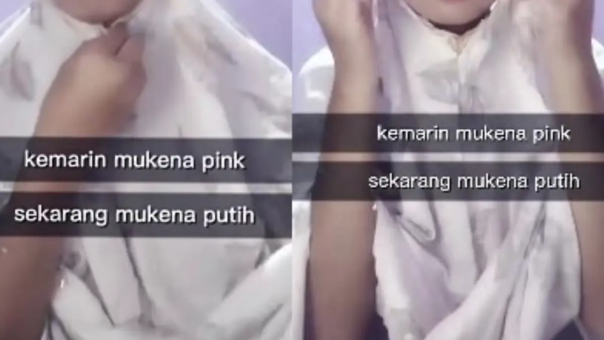 Heboh video mukena putih di medsos. (X)