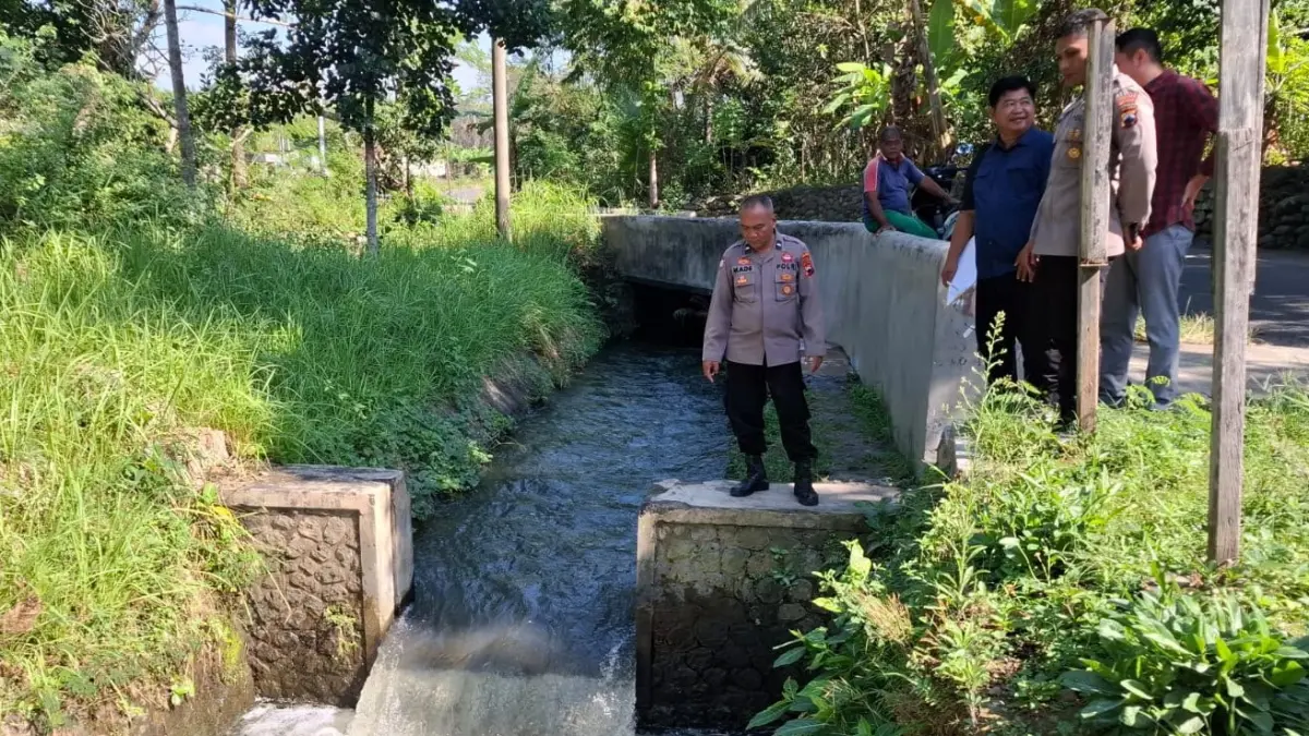 Lokasi tenggelam AFH, 8, di saluran irigasi Dukuh Sokorejo RT 03 RW 01, Desa Tawangsari, Kecamatan Teras,&nbsp; Boyolali, sekitar pukul 16.30 WIB. (DOK.POLSEK TERAS)
