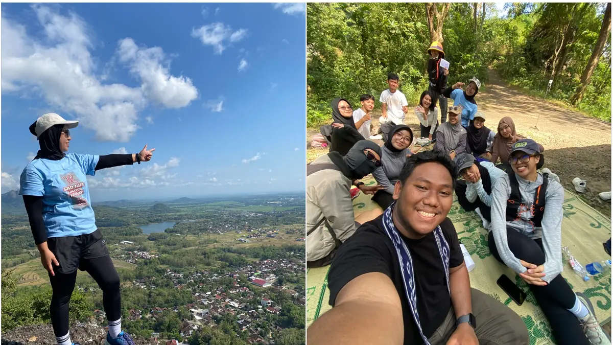 Peserta wisata jalan kaki yang diinisiasi komunitas Wonogiri Walking Tour menelusuri tempat-tempat eksotis. (ISTIMEWA)