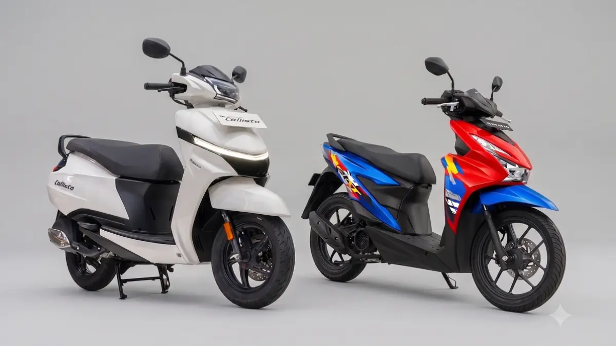 Komparasi TVS Callisto 110 vs Honda BeAT, Duel Skutik 110 Cc dengan Fitur dan Performa Berbeda (GEMINI AI