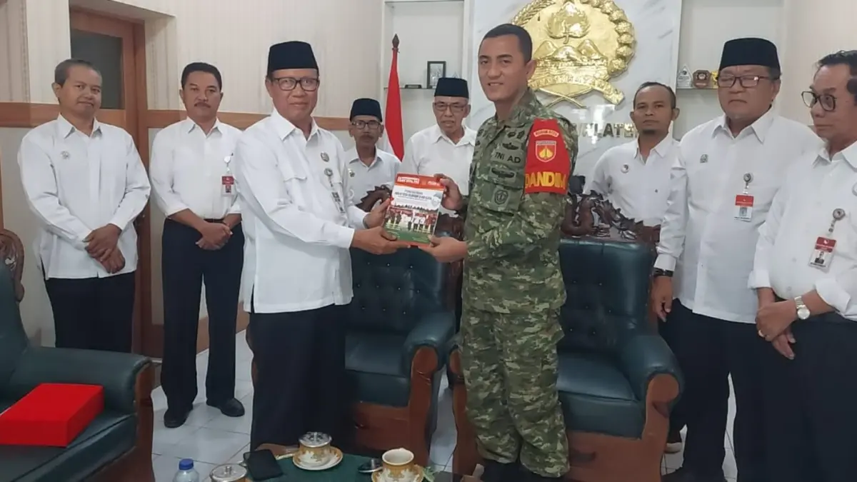 FKUB Klaten silaturahmi dengan Dandim 0723/Klaten beberapa waktu lalu. (Dokumentasi FKUB Klaten)
