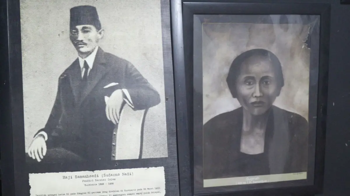 Foto Samanhudi terpajang di Museum Samanhudi di Sondakan, Laweyan. (Luthfiana Sekar/Radar Solo)