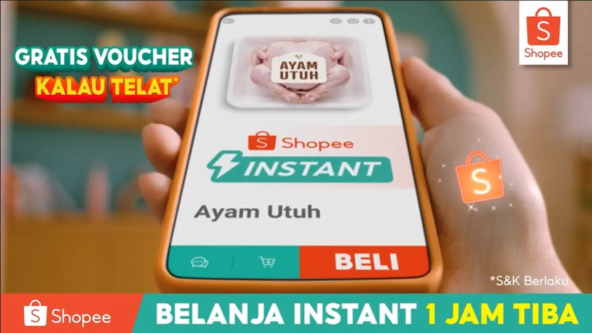 Situasi kecil yang sering bikin rencana berubah inilah yang diangkat Shopee lewat rangkaian iklan terbaru Shopee Belanja Instant 1 Jam Tiba yang di unggah di media sosial resminya. (ISTIMEWA)