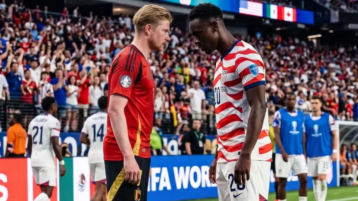 ILUSTRASI. Prediksi Skor Amerika Serikat vs Belgia di 16 Besar Piala Dunia 2026: Misi Balas Dendam USMNT ke Red Devils (GEMINI AI)