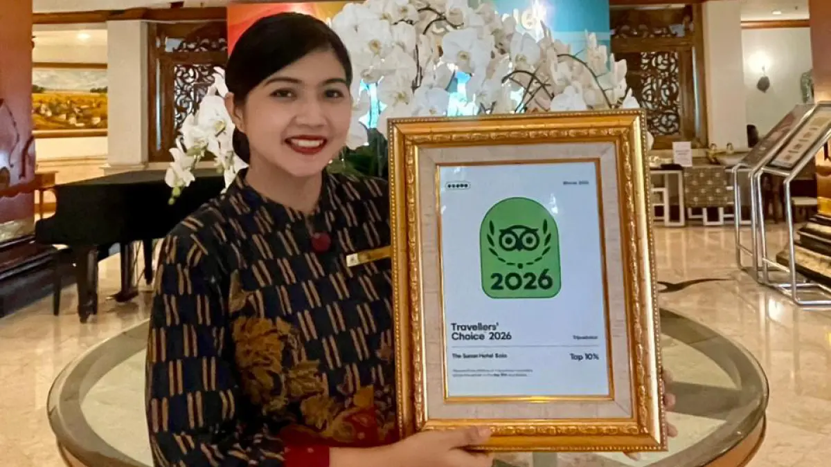 The Sunan Hotel Solo meraih penghargaan TripAdvisor Travelers’ Choice Awards 2026.