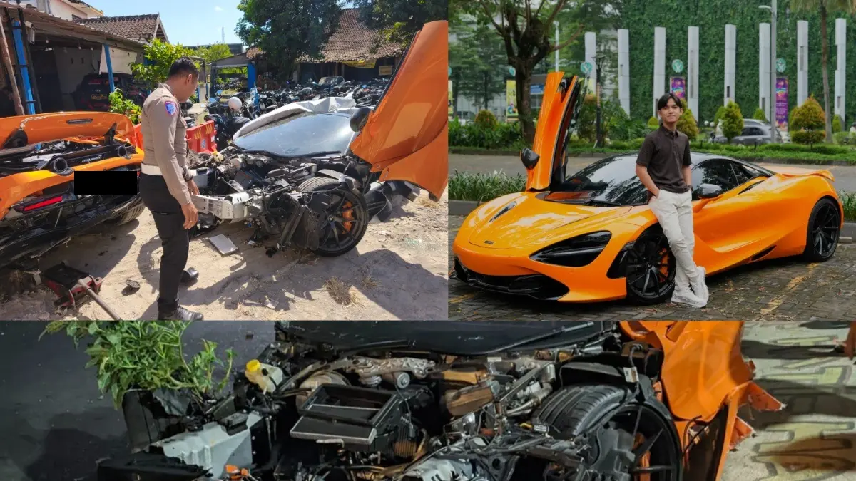 McLaren 720s Milik Youtuber Andra ST yang Kecelakaan di Sukoharjo, Supercar Harga Fantastis Terbelah Dua, Ini Spesifikasi Lengkapnya (Kolase Dok. SATLANTAS POLRES SUKOHARJO & Instagram @andrastyt_)