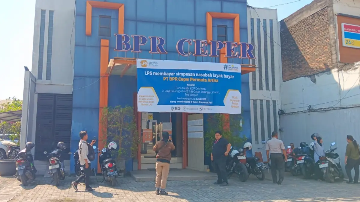 Kantor PT BPR Ceper Permata Artha, Klaten. (Angga Purenda/Radar Solo)
