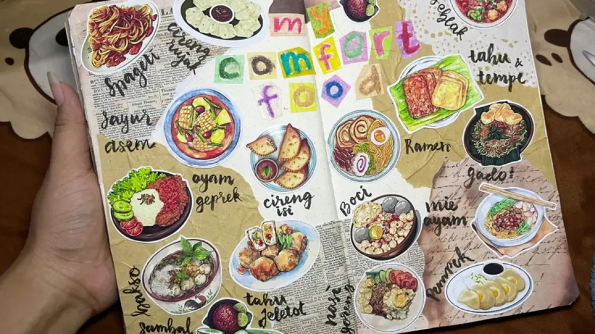 Contoh ide scrapbook atau isi jurnal (Liahega dalam Pinterest)
