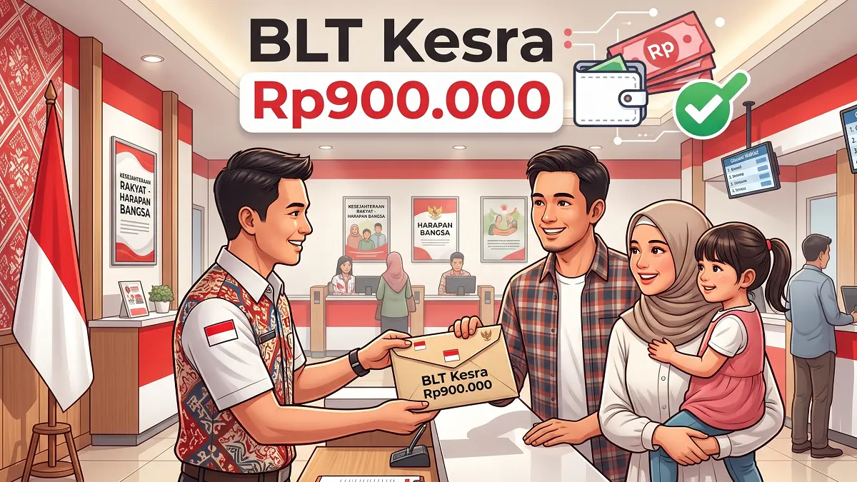Ilustrasi pembagian BLT Kesra. (AI GENERATED/GEMINI)