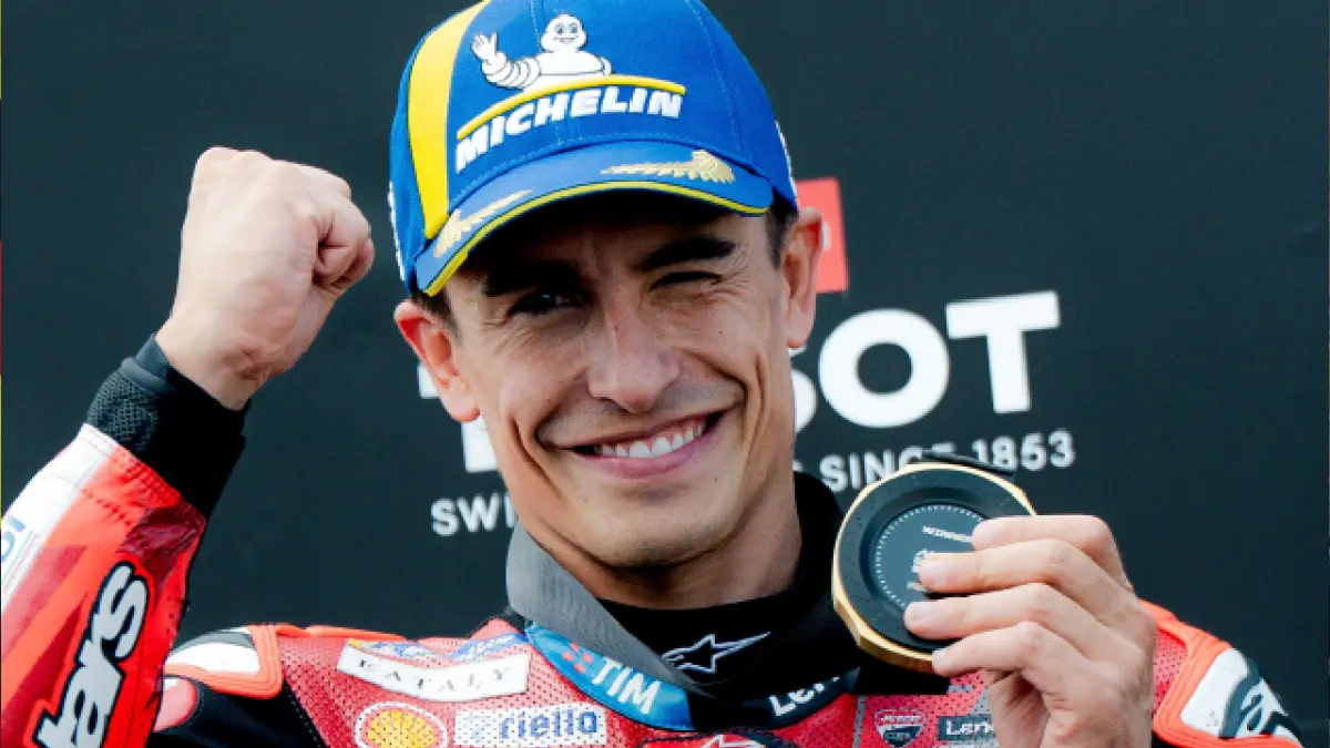 Marc Marquez rajai Sirkuit Sachsenring pada MotoGP Jerman 2026. (Instagram @marcmarquez93)