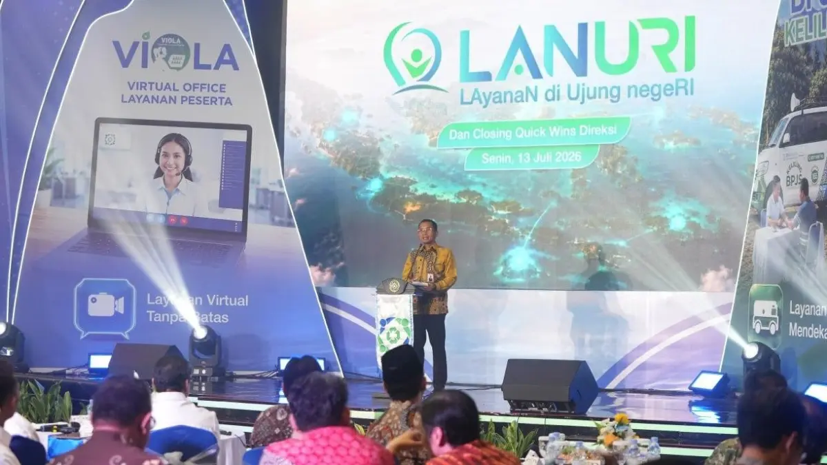 Direktur Utama BPJS Kesehatan Prihati Pujowaskito dalam acara Launching LANURI dan Closing Quick Wins 100 Hari Kerja Direksi. (Dokumentasi BPJS Kesehatan)