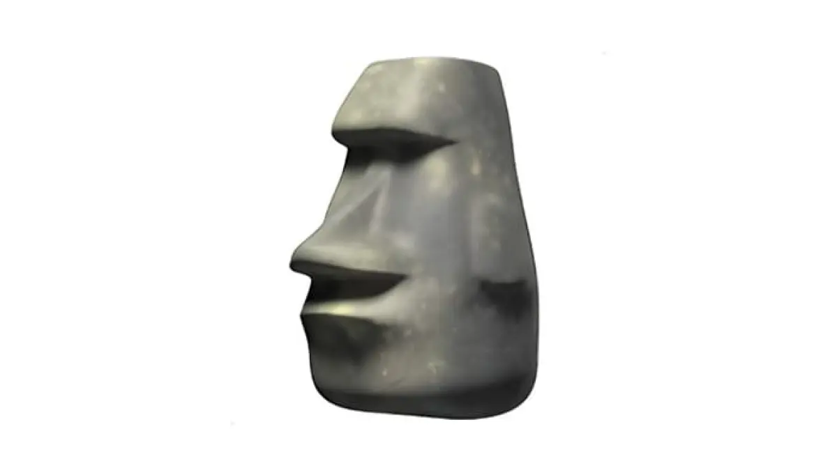 Emoji batu moai. (Ist)
