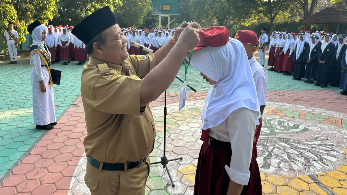 Masa Pengenalan Lingkungan Sekolah (MPLS) di salah satu SMPN di Sragen, Senin (13/7/2026). (Ahmad Khairudin/Radar Solo)