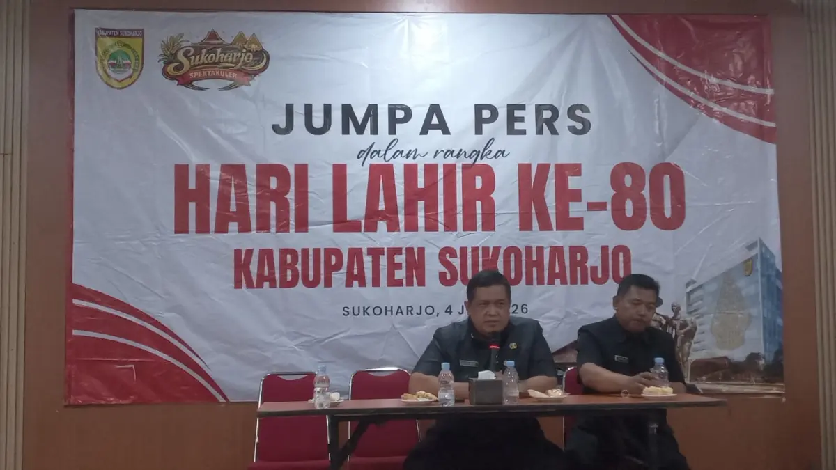 Ilustrasi jumpa pers dalam rangka Hari Lahir Ke-80 Kabupaten Sukoharjo, Senin (13/7). (IWAN KAWUL/RADAR SOLO)