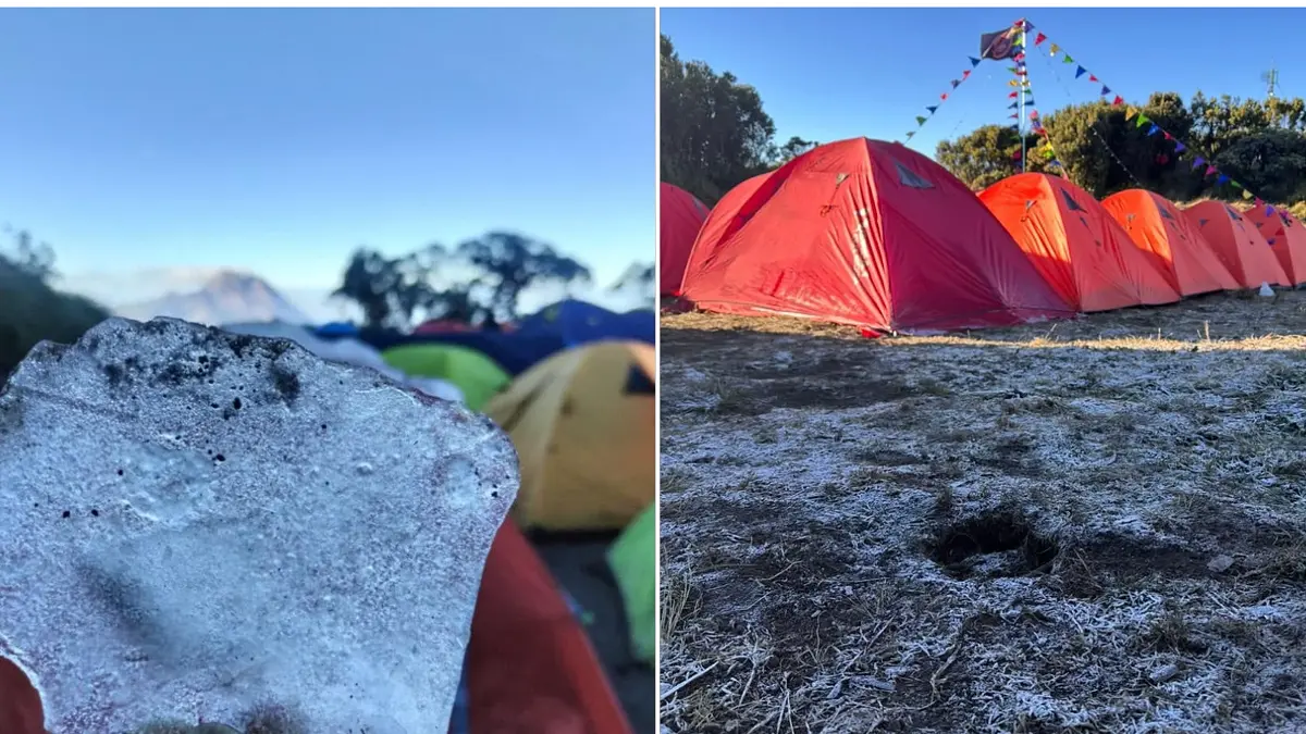 Kondisi dingin ekstrem yang disertai kemunculan embun upas (embun beku) di kawasan Gunung Merbabu berpotensi tinggi memicu serangan hipotermia akut bagi para pendaki yang tidak melakukan pendakian. 