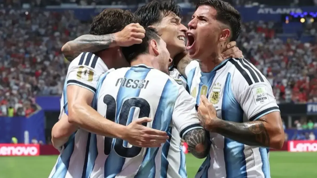 Selebrasi pemain Argentina usai memastikan tiket ke perempat final Piala Dunia 2026. (Foto: Instagram/@fifaworldcup)