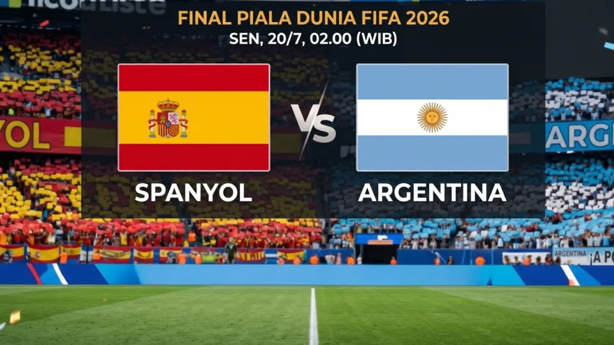 Final Piala Dunia 2026 akan mempertemukan Spanyol vs Argentina.