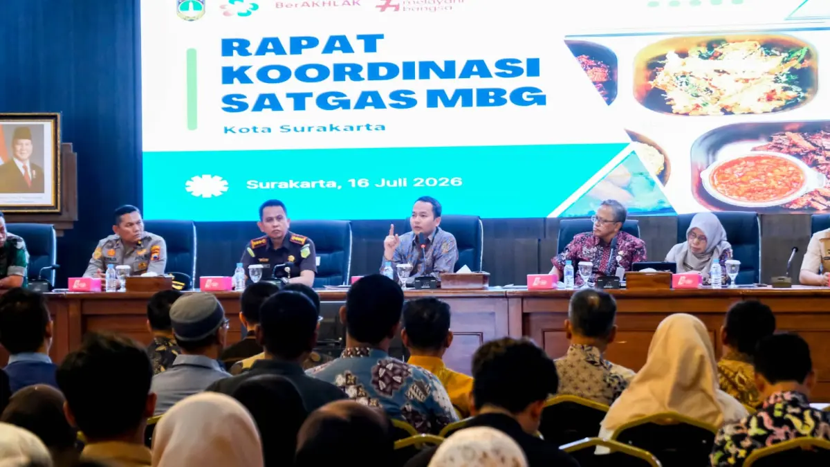 Rapat koordinasi Satgas MBG Kota Solo, Kamis (16/7/2026). 