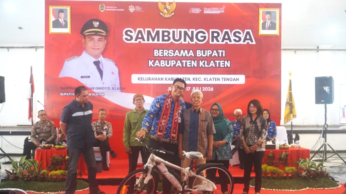 Kegiatan Sambung Rasa di Kelurahan Kabupaten, Kecamatan Klaten Tengah yang dipusatkan di Gedung Sunan Pandanaran RSPD Klaten. (Angga Purenda/Radar Solo)