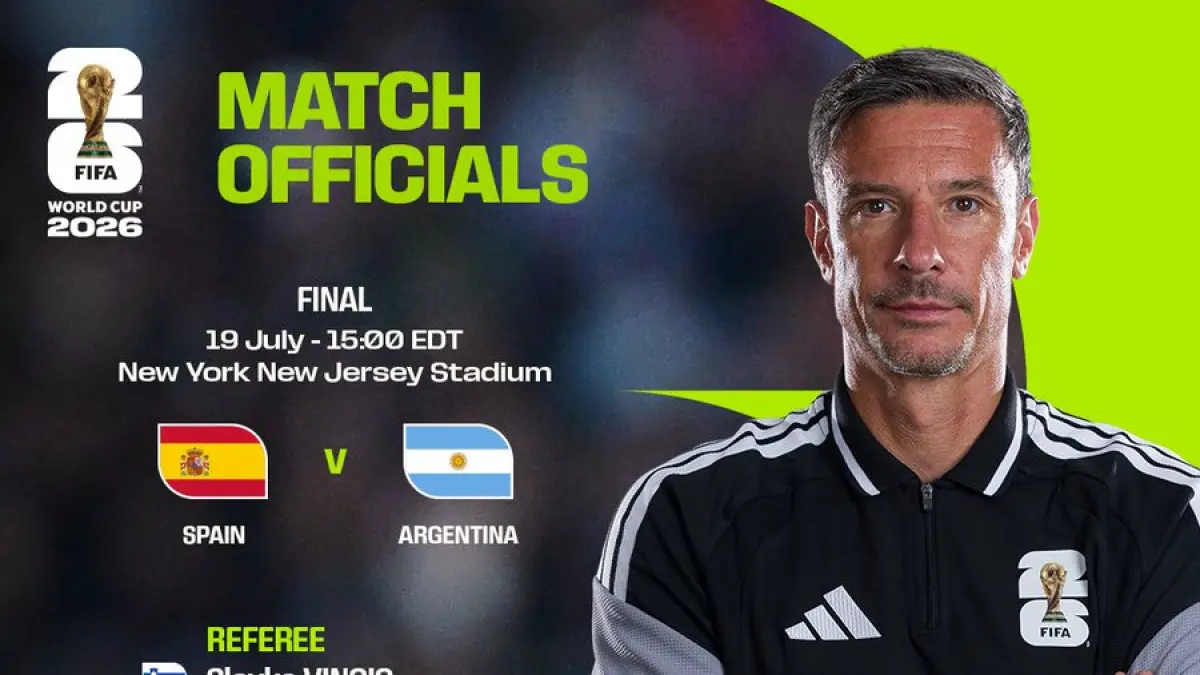 Profil Slavko Vincic, Wasit Final Piala Dunia 2026 Spanyol vs Argentina, Ini Prestasi dan Jejak Kontroversinya (https://x.com/FIFAcom)