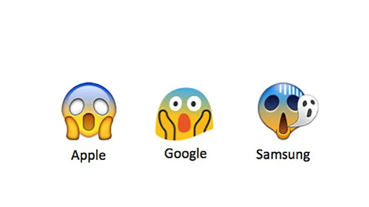 Sering salah paham karena emoji? Meski berkode sama, tampilan emoji berbeda di tiap platform karena desain Apple, Google, dll tak sama. Gambar: Pinterest
