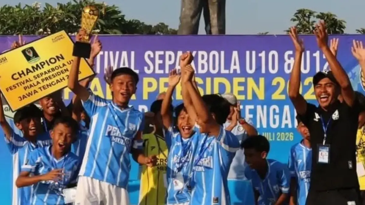 Persebi Boyolali U-12 menjadi juara Piala Presiden Grassroot 2026. (Dok. Asprov PSSI Jateng)
