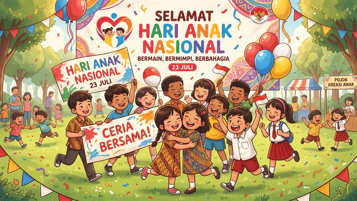 Tema Hari Anak Nasional 2026 Diperingati 23 Juli, Apakah Libur Nasional? Berikut Faktanya (GEMINI AI)