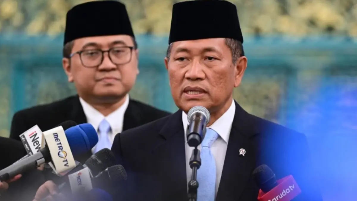 Gubernur Universitas Republik Indonesia (URI) Donny Ermawan dan Wakil Gubernur URI Yos Sunitiyoso. (BPMI Setpres/Muchlis Jr)