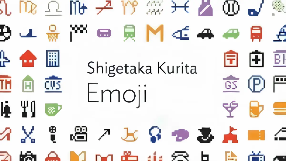 Jauh sebelum ada ribuan emoji berwarna, emoji pertama di dunia lahir di Jepang pada 1999. Gambar: https://www.stanfords.co.uk/shigetaka-kurita-emoji-9781633451490