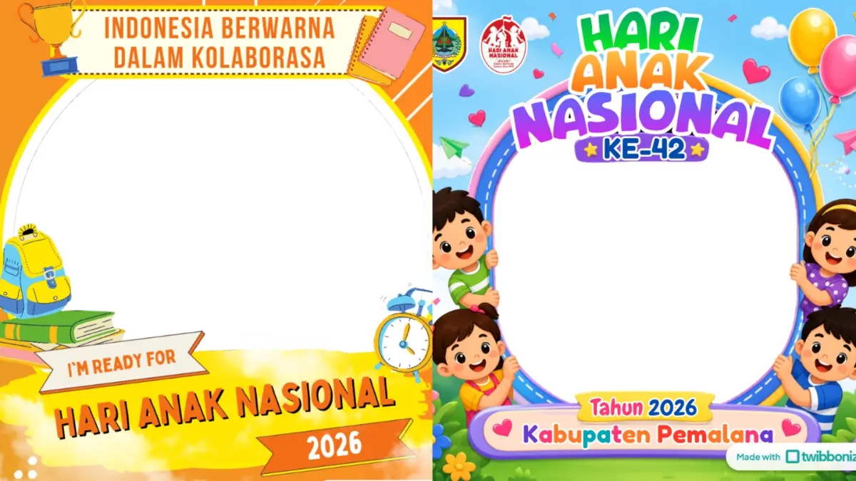 10 Link Twibbon Hari Anak Nasional 2026 Terbaru Gratis, Cocok Dipakai pada 23 Juli 