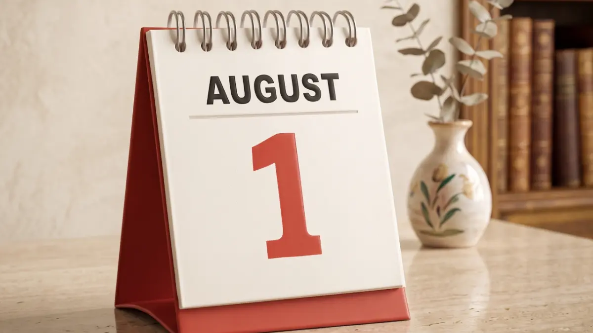 Kalender 1 Agustus.