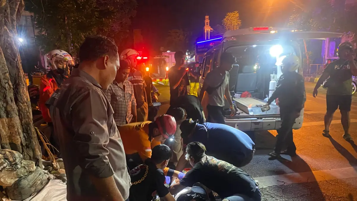 Kecelakaan lalu lintas di simpang jalan Banyuanyar, Solo. (Humas Polresta Solo)