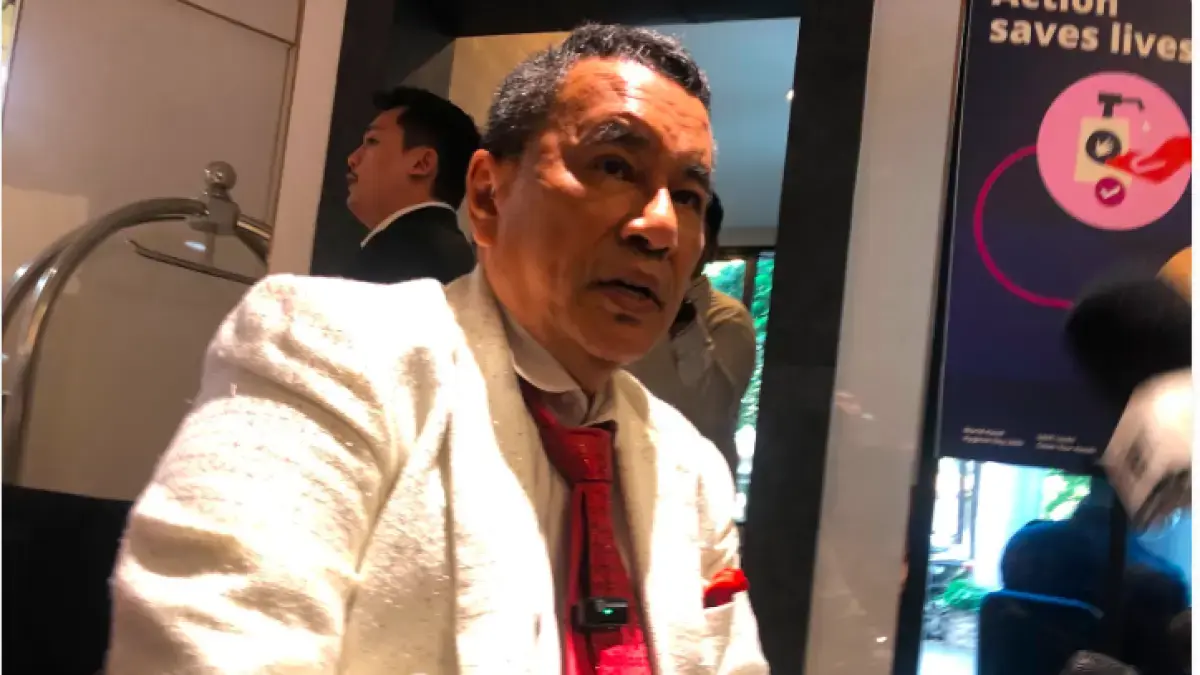 Pengancara Hotman Paris Hutapea memutuskan mundur dari penasihat hukum Febrie Adriansyah. (Sahrul Yunizar/JawaPos.com)