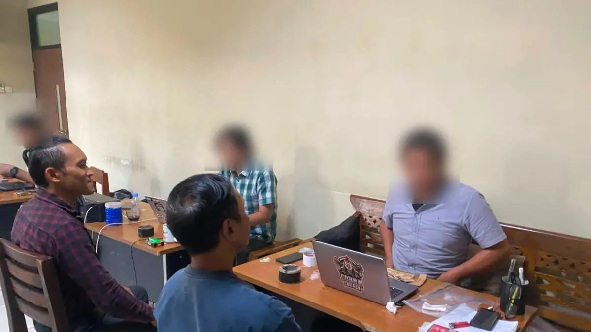 Tersangka pengedar sabu S, warga Desa Pranan, Polokato sudah diamankan di Mapolres Sukoharjo. (DOK. HUMAS POLRES SUKOHARJO)