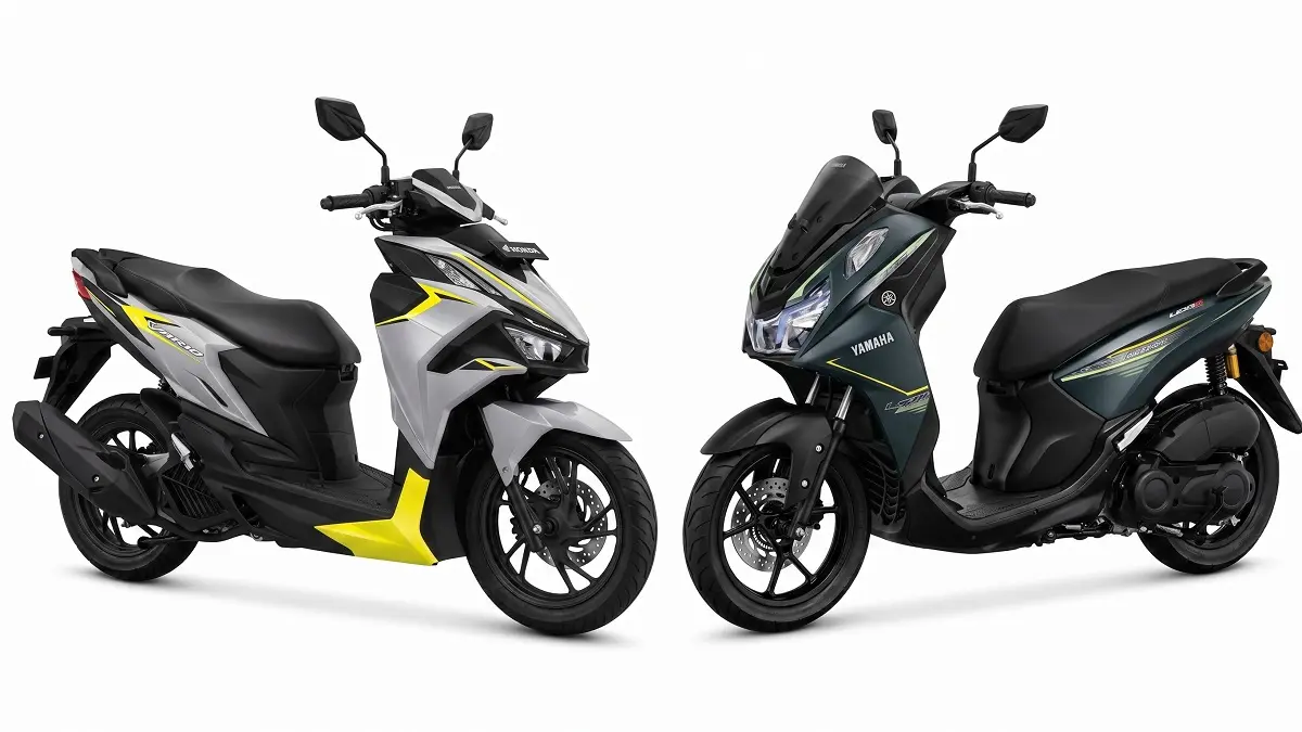 Yamaha Lexi LX 155 dan Honda Vario Evo 160. Foto: (Dok. Yamaha dan Honda)