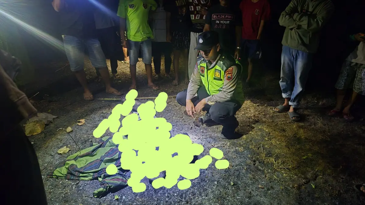 Jasad Minto Paimin ditemukan dengan luka bakar serius di ladangnya, Jumat (24/6/2026) petang. (Iwan Kawul/Radar Solo)