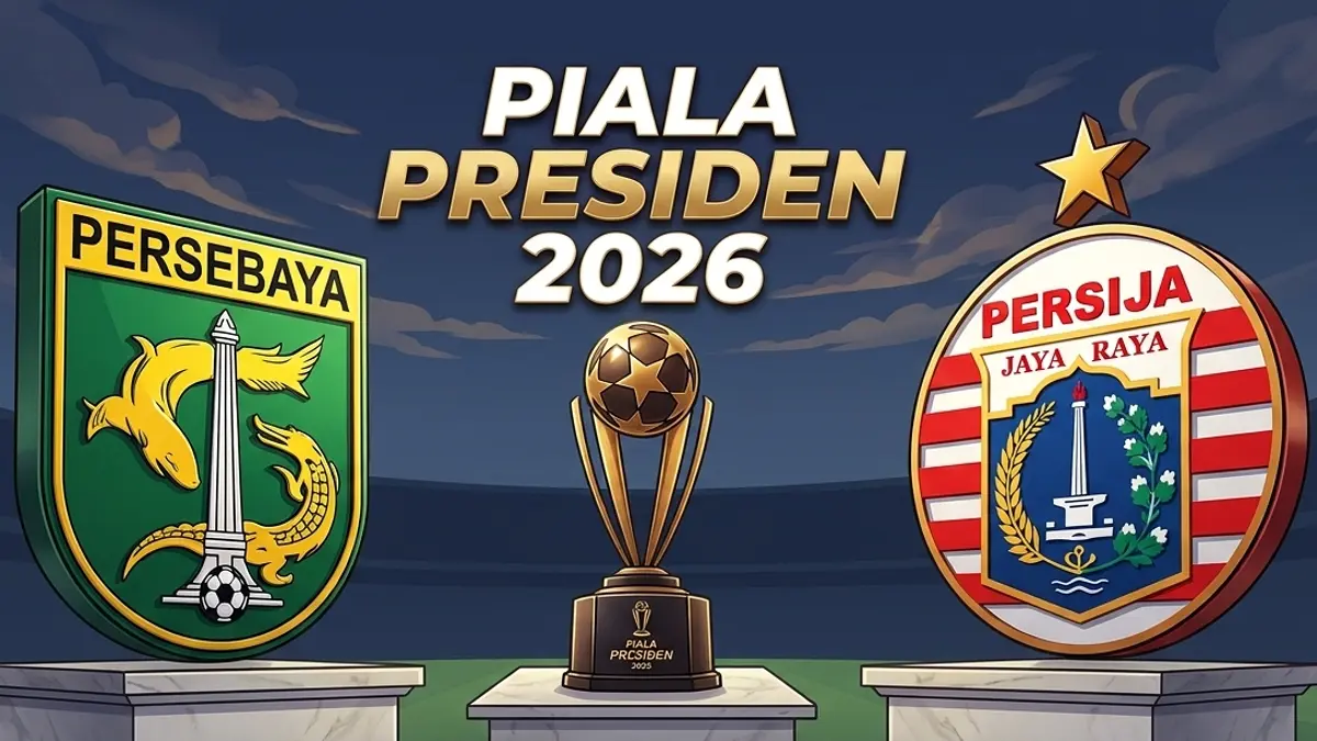 Laga Persebaya vs Persija di Piala Presiden 2026 akan berlangsung Minggu (26/7/2026) malam.