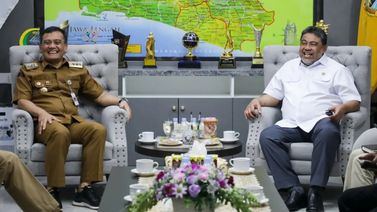 Gubernur Jateng Ahmad Luthfi menerima Penasihat Khusus Presiden Bidang Ketenagakerjaan dan Kesejahteraan Buruh Said Iqbal, di kantornya, Senin 27 Juli 2026. (DOK.PEMPROV JATENG)