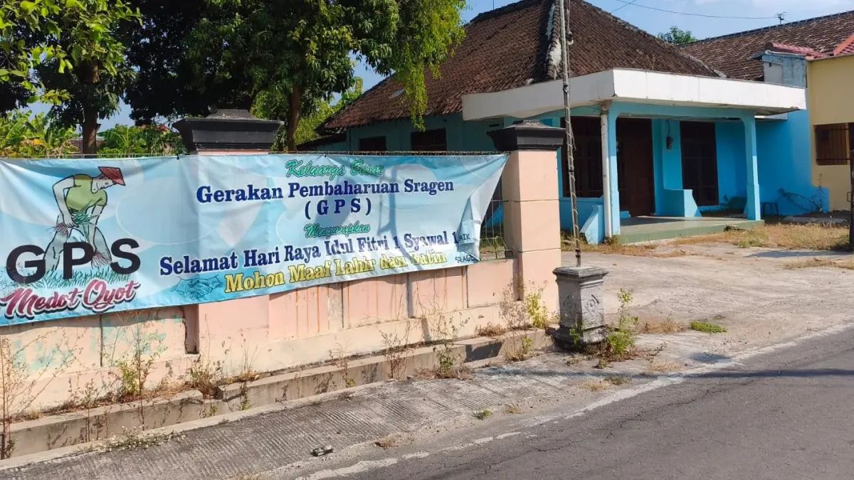 Markas Gerakan Pembaharuan Sragen (GPS) terlihat sepi dalam beberapa hari terakhir. (Ahmad Khairudin/Radar Solo)