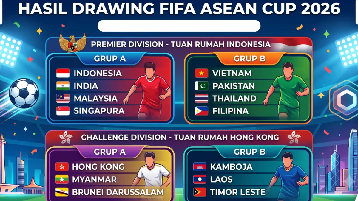 Hasil drawing FIFA ASEAN Cup 2026.