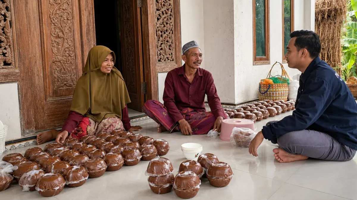 Rosidah, warga Desa Pragaan Laok, Kabupaten Sumenep, Jawa Timur mampu menghidupkan ekonomi keluarga dan lingkungannya lewat produksi gula merah. (DOK.BRI)