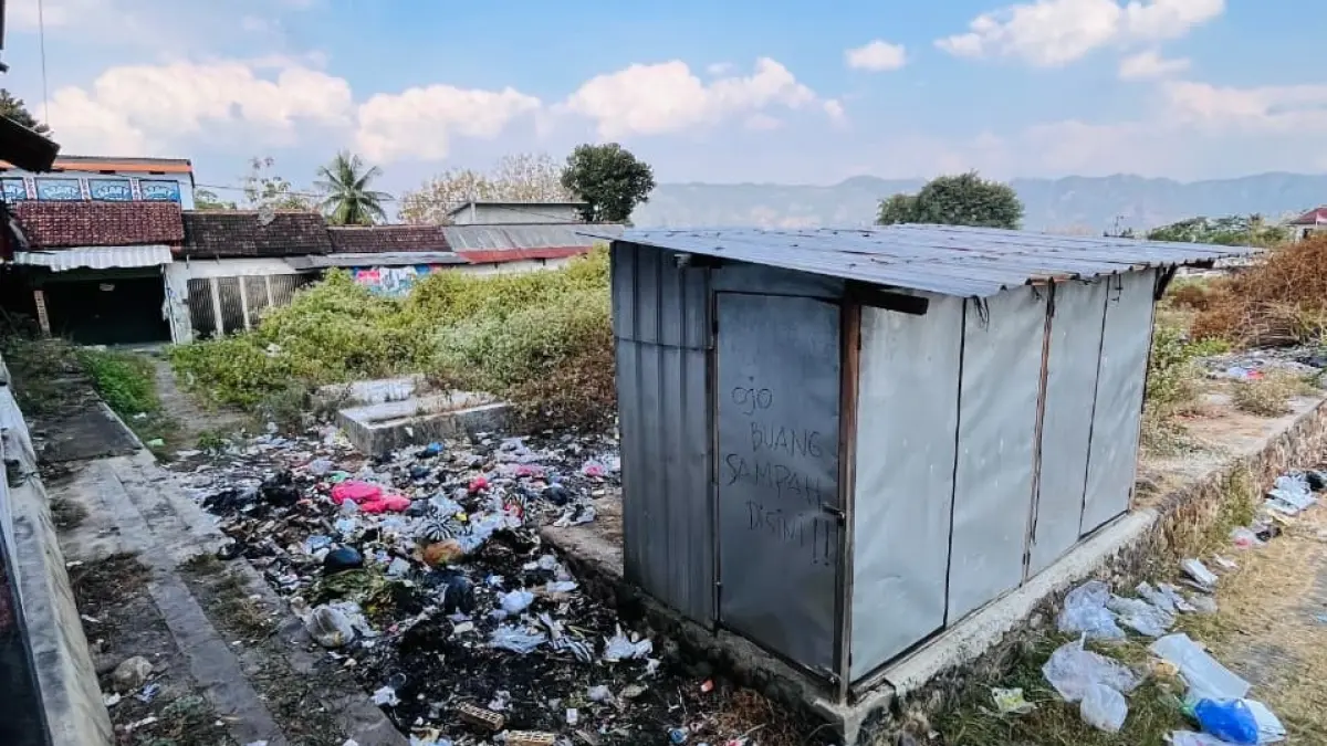 Salah satu sudut Pasar Slogohimo Wonogiri. Pusat perdagangan ini terbakar pada September 2023. (IWAN ADI/RADAR SOLO)