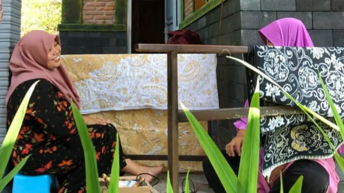 Sentra batik Girilayu di Desa Girilayu, Kecamatan Matesih, Karanganyar. (Rudi Hartono/Radar Solo)