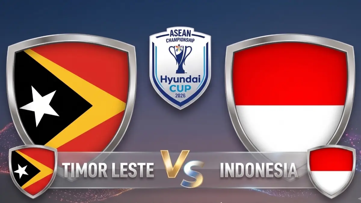 Laga Timor Leste vs Indonesia di Piala AFF 2026.