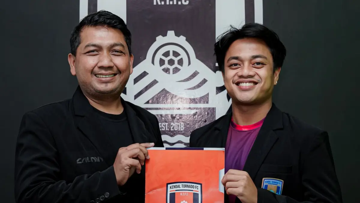 Andre Oktaviansyah resmi gabung Kendal Tornado FC. (Tim Media Kendal Tornado FC)