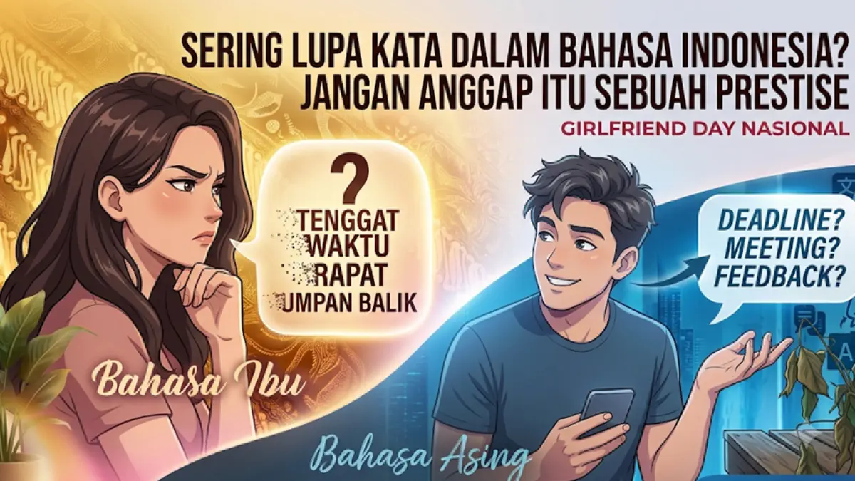 Mahir bahasa asing itu keren, tapi lupa kosakata bahasa Indonesia bukan prestise! 