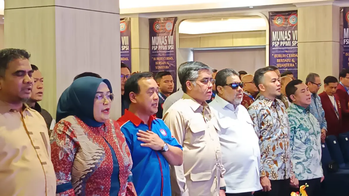 Munas VIII Federasi Serikat Pekerja Percetakan, Penerbitan, dan Media Informasi (FSP PPMI SPSI) digelar di Solo. (ANTONIUS C/RADAR SOLO)