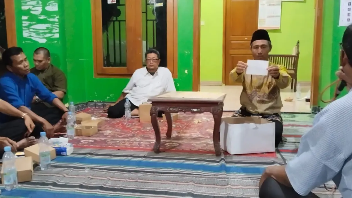 Pemilihan BPD di Desa Kebonromo, Kecamatan Ngrampal, Sragen, Sabtu (1/8/2026) malam. (Ahmad Khairudin/Radar Solo)